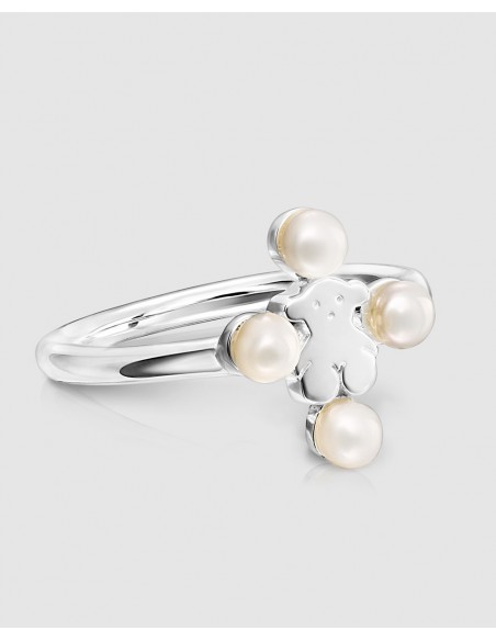 Anillo Tous Real Sisy de de plata y perlas