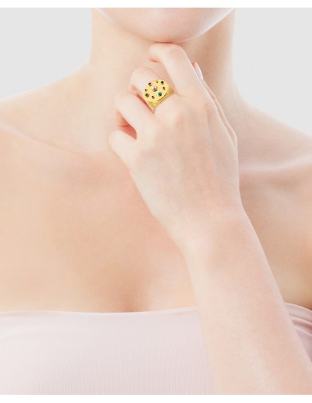 Anillo Tous Super Power de Vermeil con gemas