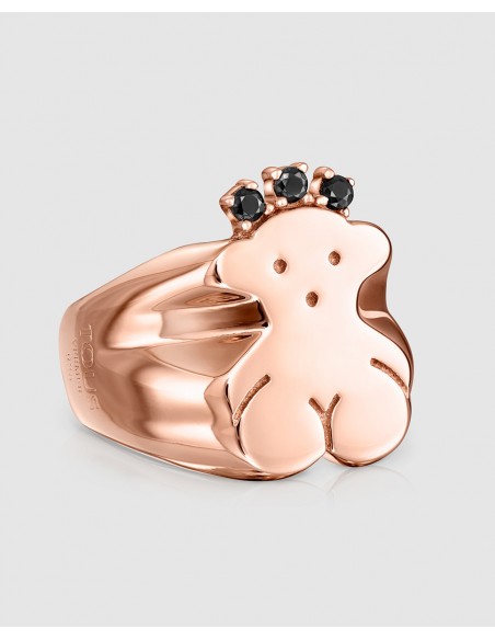 Anillo Tous Real Sisy de plata rosa con espinelas