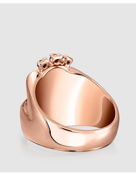 Anillo Tous Real Sisy de plata rosa con espinelas
